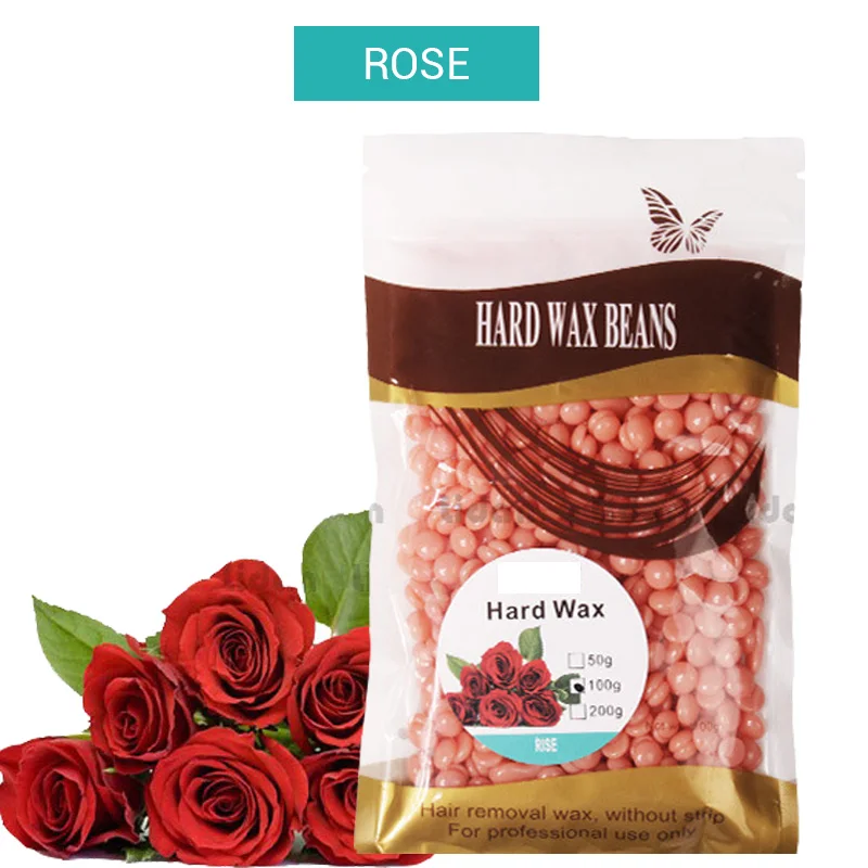 ROSE 100g Эпилятор нагреватель воска инструмент для удаления волос Профессиональный мини Спа Ручной Эпилятор ноги парафин воск машина контроль температуры - Цвет: ROSE 100g