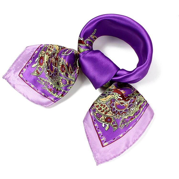 Бандана женский маленький квадратный шелковый шарф платок Повседневный 2017