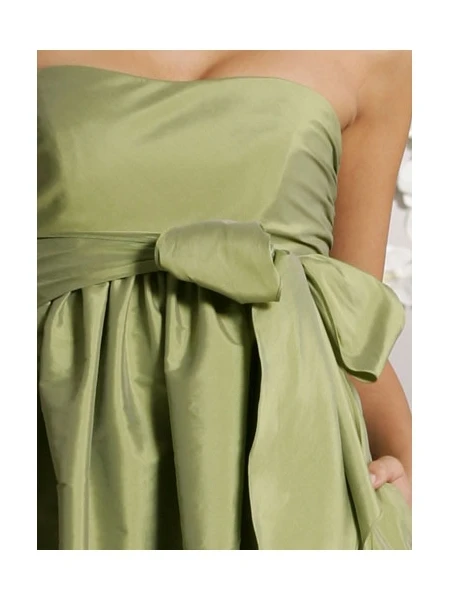 2014 best sale grassgreen bowknot pleat alluring off the shoulder sexy prom dresses new arrival strapless taffeta gown | Свадьбы и