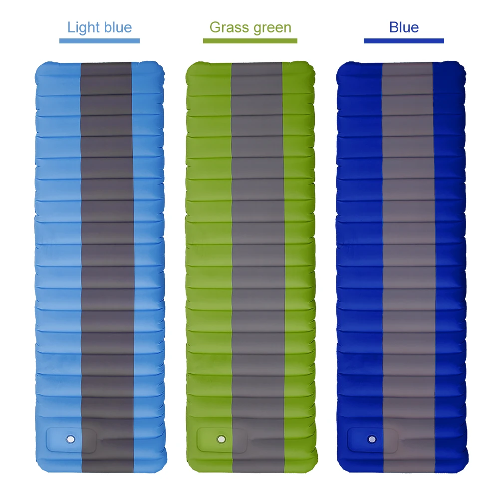 Надувной коврик для кемпинга воздушный матрас со встроенным насосом ног пикника