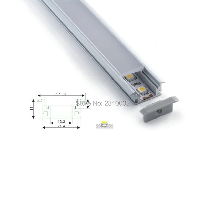 10 X 1M Sets/Lot T style Anodized Silver Profile led aluminium and Extruded Alu channel aluminium for Floor or ground lights