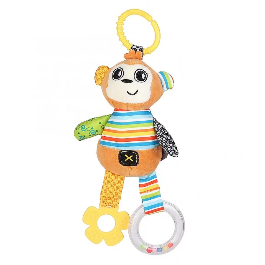 Baby Cartoon Animals Music Bed Hanging Toys Crib Cot Pacify Cloth Toy Kids Stroller For Kid Educational | Игрушки и хобби