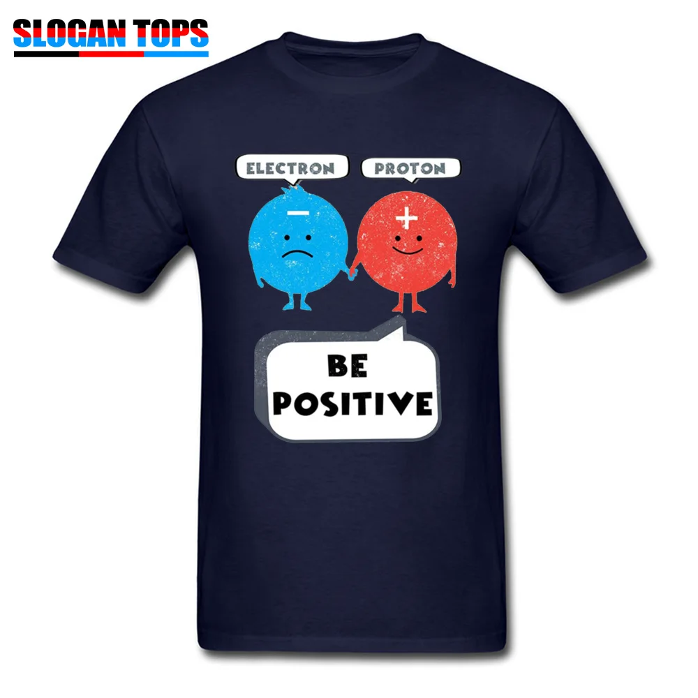 Футболка Geek для мужчин черная футболка Be Positive Proton топы с принтом синий электрон