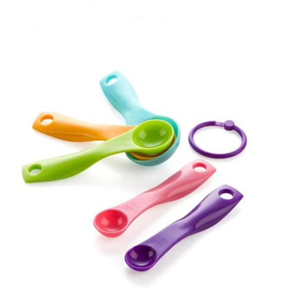 Кухонный помощник 5 шт. красочный комплект мерных ложек ложки Чай Кофе