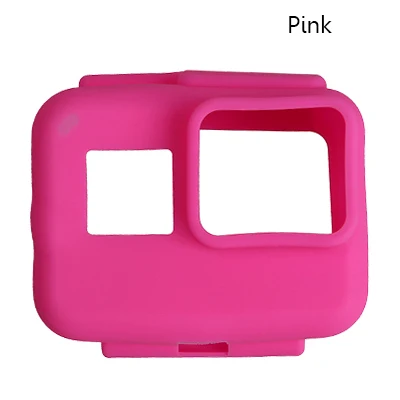 Pink Красочные Мягкие Силиконовые Резиновые рамки защитный чехол для GoPro Hero 5 6 7 Черный Защитный чехол для Go Pro 5 Аксессуары для камеры - Colour: Pink