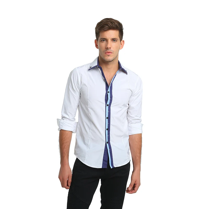 2017 Для мужчин S Рубашки домашние муж. с длинным рукавом рубашка Slim Fit Смешанный