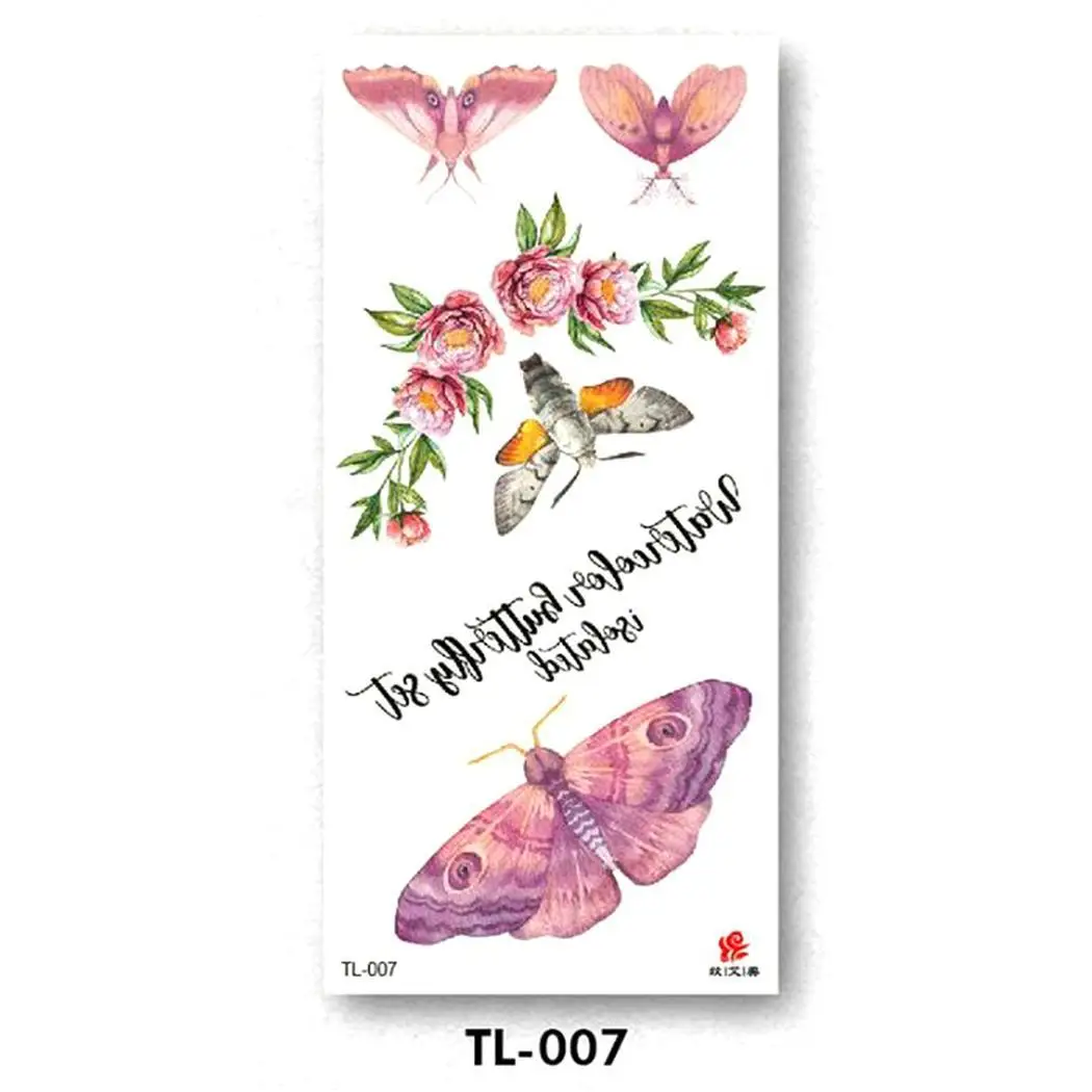 Новая мужская и женская Водонепроницаемая татуировка в форме цветка наклейки