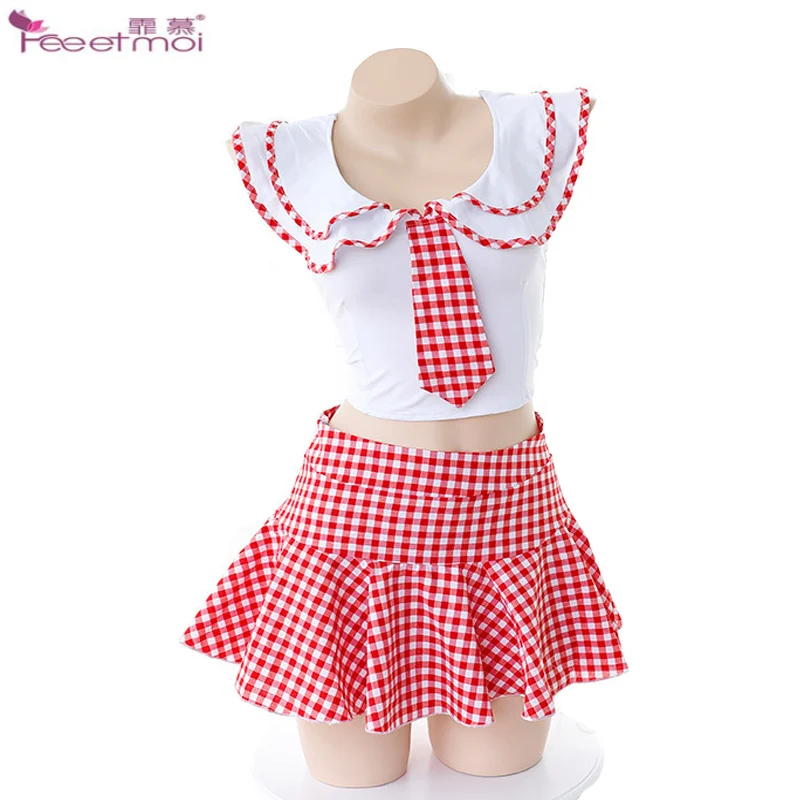 Кукольный воротник сексуальное платье клетчатая гофрированная юбка женское