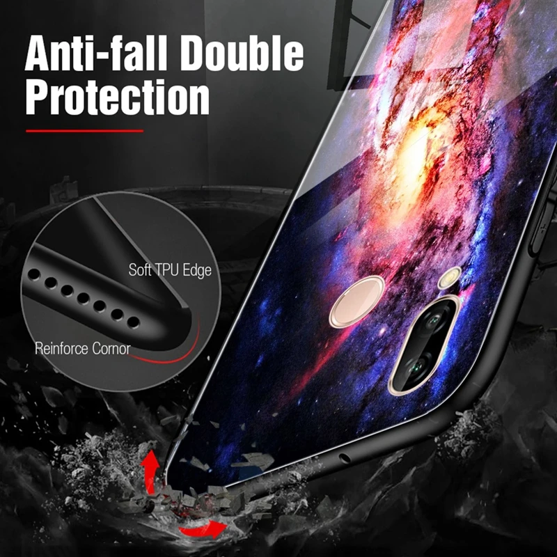 Чехол из закаленного стекла для Huawei P20 Pro чехол телефона Mate 20 pro 10 Lite Honor 9 7A Y6 Nova 3 с