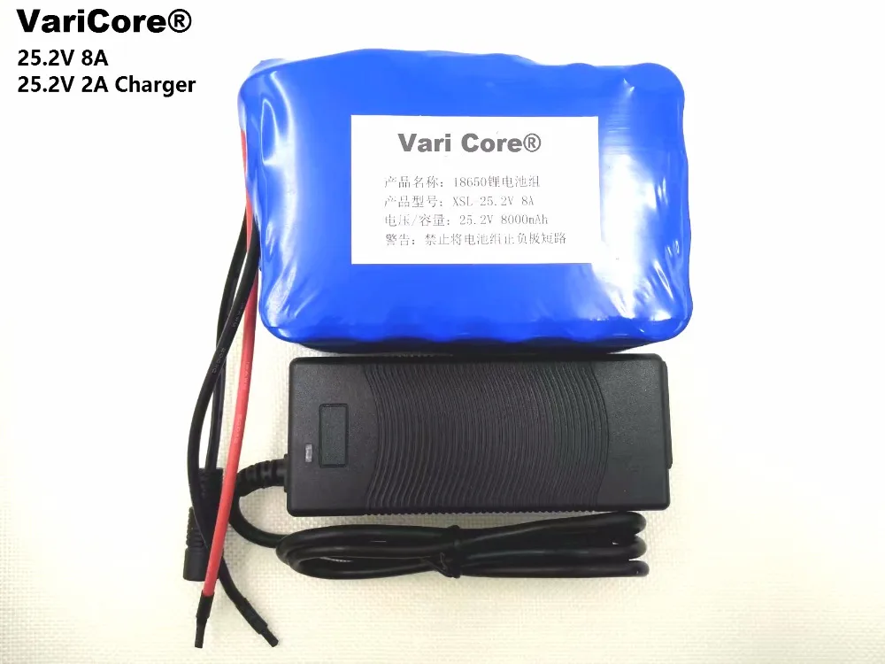 VariCore 24V 6s 4A 6A 8A 10A 18650 Батарейный блок 25 2 V 12Ah литий ионная аккумуляторная батарея