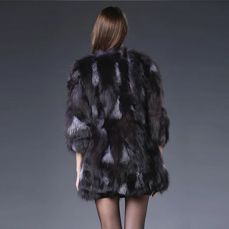 2018 однотонное толстое длинное пальто с натуральным мехом прямые продажи новый