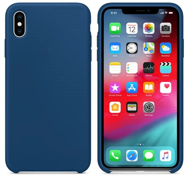 blue horizon Для iphone Xs Max чехол с офоническим логотипом Жидкая силиконовая резина мягкая подушка из микрофибры чехол для телефона iphone Xs Xr Xs Max - Цвет: blue horizon