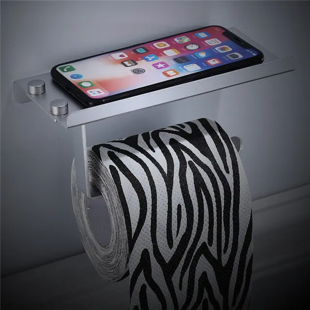 paper Holder 2 Аксессуары для ванной комнаты Набор Алюминий Полотенца вешалка, полки для ванной крюк Бумага держатель Полотенца Бар держатель для туалетной щетки набор аксессуаров для ванной - Цвет: paper Holder 2