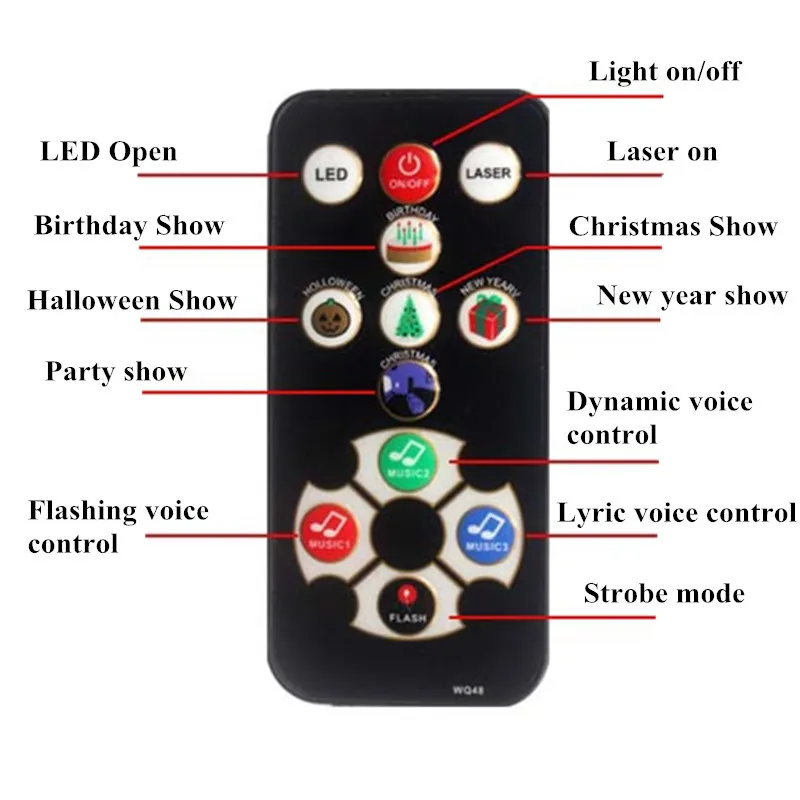 

LED Laser Light 9 Color Stage Effect Light Strobe Butterfly DMX DJ Disco KTV Light Rotate Stage Lights Projection Lamp Christmas