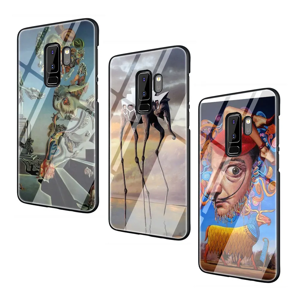 Salvador Dali Art Painting Tempered Glass Phone Cover Case For Galaxy S7 edge S8 9 10 Plus Note 8 A10 20 30 40 50 60 70 | Мобильные
