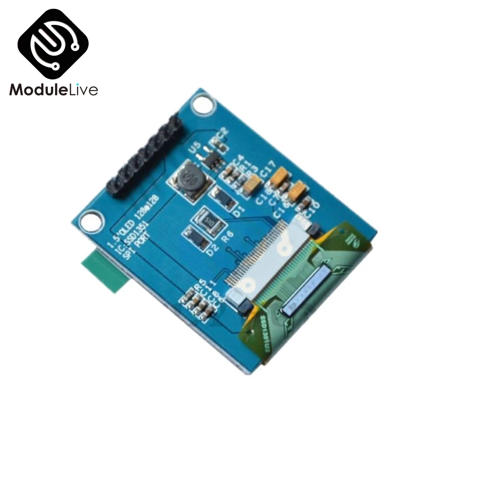 Полноцветный OLED модуль 1 5 дюйма 7 контактов экран дисплея SSD1351 Драйвер IC 128(RGB)* 128