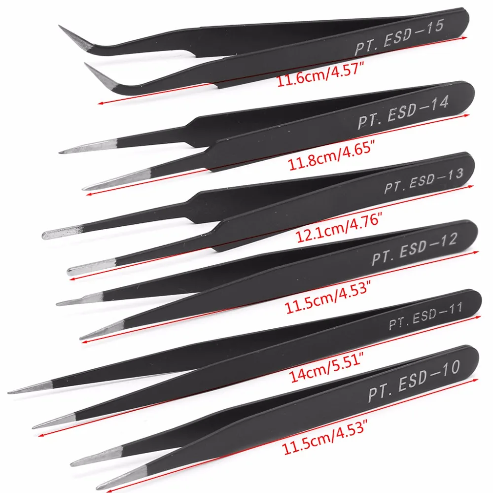JAVRICK Pro Stainless Steel Beads Tweezer Nail Art Gel Picking Tool DIY Jewelry Portable | Украшения и аксессуары