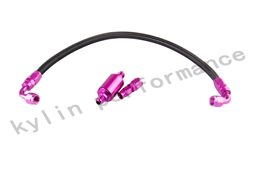 KYLLIN STORE - Tucked Fuel line fittings Kit -Inline Filter for Honda Civlc 96-00 EK PURPLE | Автомобили и мотоциклы