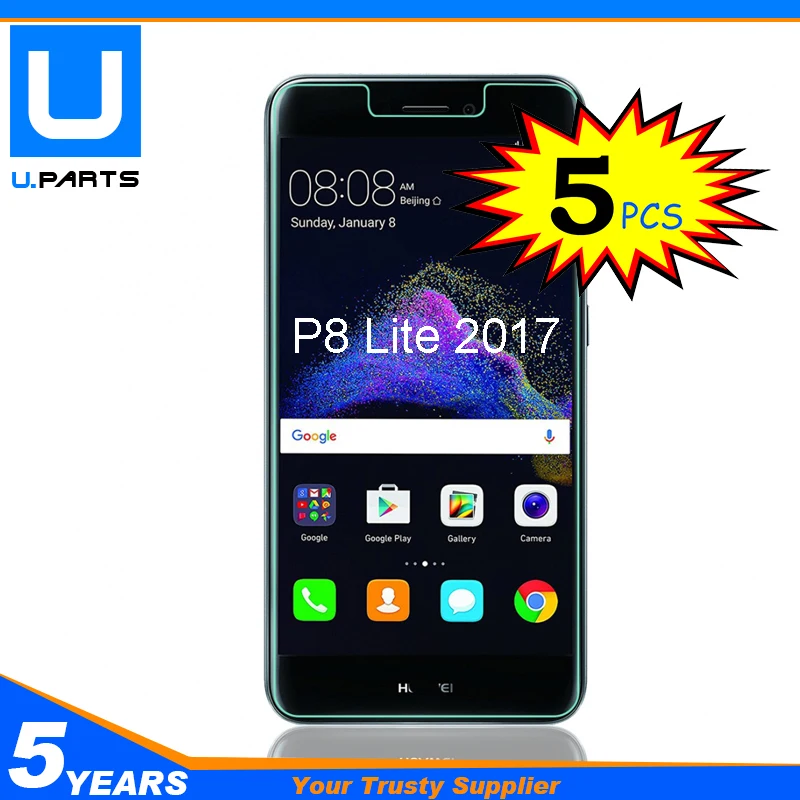 

5PC/Lot 9H Tempered Glass For Huawei P8 Lite 2017 P8Lite 2017 PRA-LA1 PRA-LX1 Toughened Glass Screen Protector