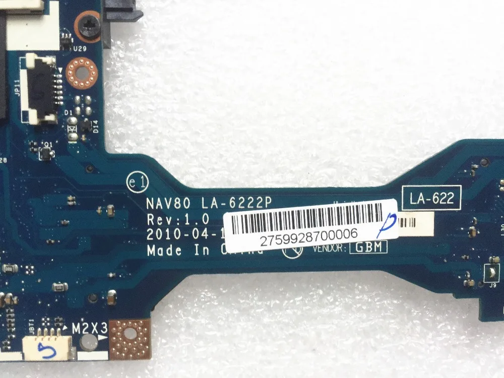 Одна материнская плата D255 D255E для acer Aspire One D255 D255E PAV70 LA-6222P протестирована работы