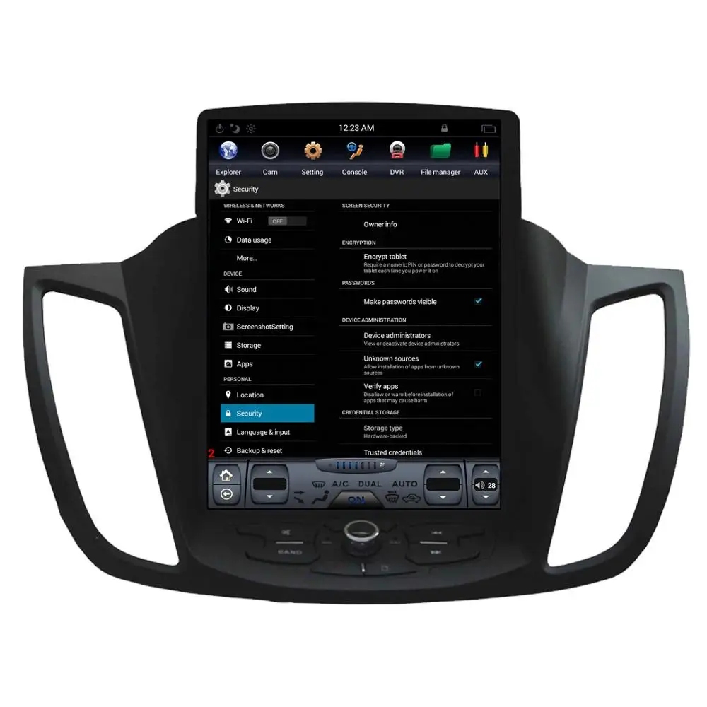 Android 7 Tesla стиль автомобиля нет dvd-плеер gps навигация для Ford Kuga 2013+ Авто Стерео головное устройство Мультимедиа Радио магнитофон