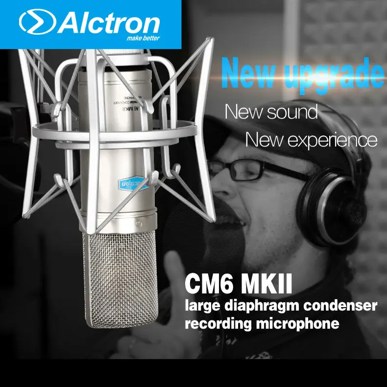Новое обновление Alctron CM6 MKII конденсаторный микрофон конденсатор кардиоидный большой мембранный конденсатор записывающий микрофон
