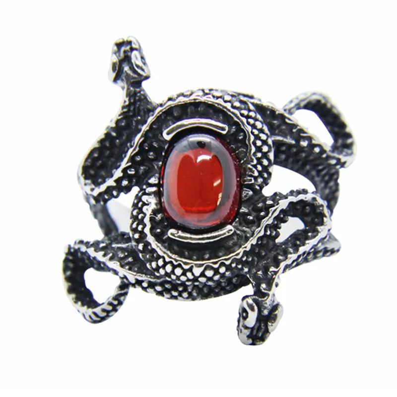 1 шт. огромное циркониевое кольцо в виде змеи из нержавеющей стали 316L модное стиле