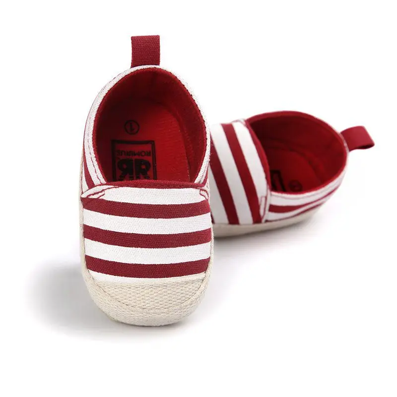 Обувь в полоску для новорожденных мальчиков обувь малышей с мягкой подошвой|shoe
