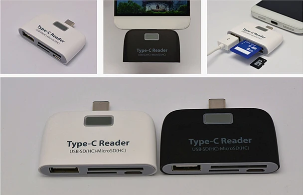 Кард-ридер Moveski T500 Type C USB 4 в 13 1 OTG концентратор адаптер Micro SD/TF флэш-карта памяти |