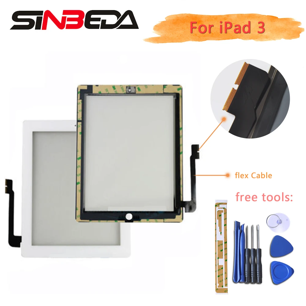 Sibeda Быстрая доставка для iPad Сенсорный экран Замена 2/3/4 сенсорный стеклянная