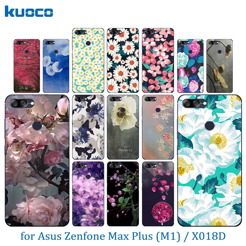 5.7 inch For Asus ZenFone Max Plus M1 ZB570TL Clear Back Cover Blossom Pattern Zenfone Plus(M1) X018DC Slim Case |