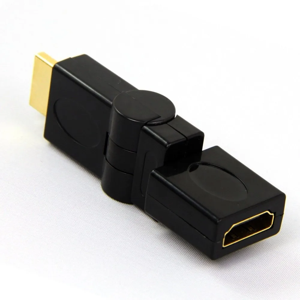 Универсальный адаптер HDMI для мужчин и женщин с прямым углом вращения локтя 90-360