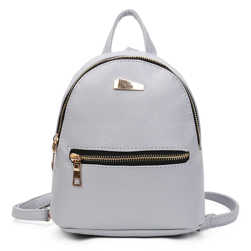 Рюкзак из искусственной кожи Mochila Feminina повседневный однотонный школьный рюкзак