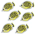 10 шт. Симпатичные нашивки с рыбками в виде животных, тканевые нашивки, значок с вышивкой в стиле ретро, хиппи, термоклейкие Мультяшные нашивки для искусственных волос