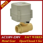 Электрический шаровой клапан BSPNPT 12 дюйма, металлический латунный шаровой клапан DN15 для управления отключением воды