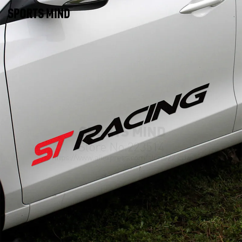 1 Pair SPORTS MIND ST RACING Car Body Stickers For Ford Focus BMW Honda Audi Mercedes Volkswagen Toyota Renault Accessories | Автомобили и