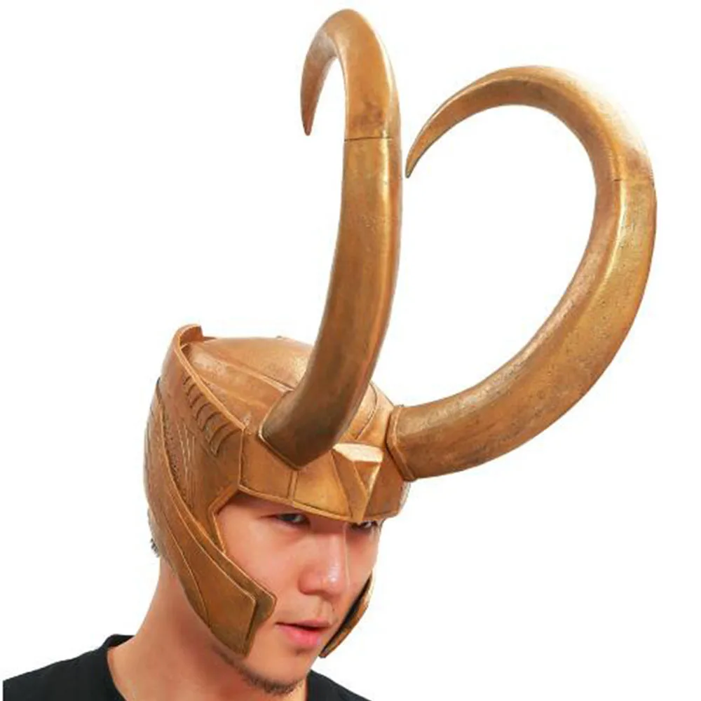XCOSER Loki шлем Тор Локи Косплей Костюм Золотой, из ПВХ маска на всю голову Хэллоуин Опора для мужчин вечерние для косплея Новинка распродажа