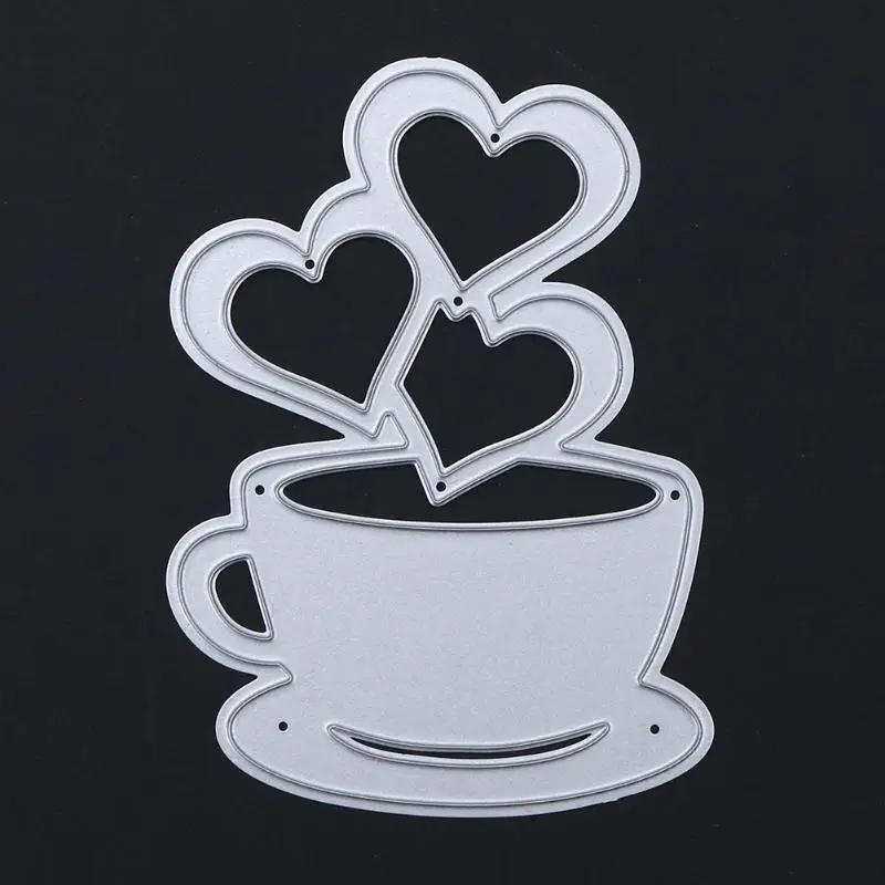 Love Heart кофейная чашка DIY металлический Скрапбукинг Ремесло тиснение вырубной