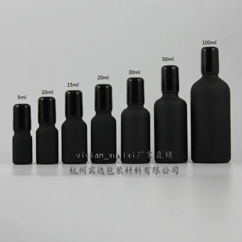 10 мл Черное Матовое Стекло roll on парфюмерный флакон контейнер для крема глаз