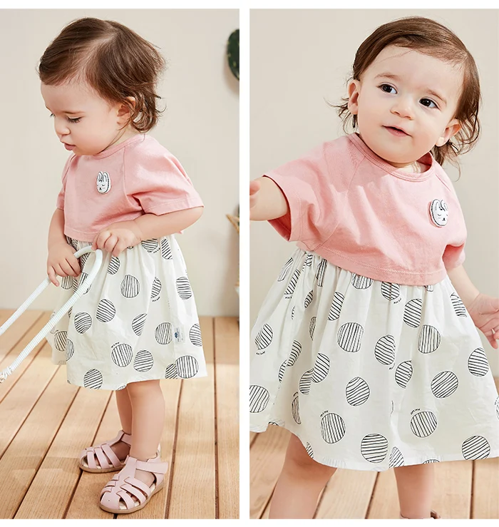 BalabalaBaby/Мини платье для девочек; костюм; Новинка г.; летнее платье на бретелях для малышей; хлопковая одежда из двух предметов; мягкая и удобная одежда