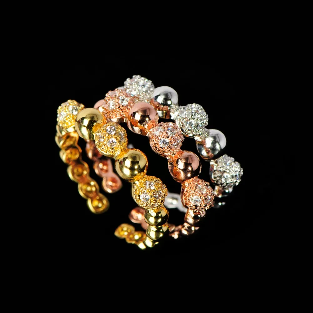 MECHOSEN Exquisite Multicolor Jewelry Set Round Stone Zircon Copper Ring Bangle For Women Anniversary Bride Wedding Ornament | Украшения и