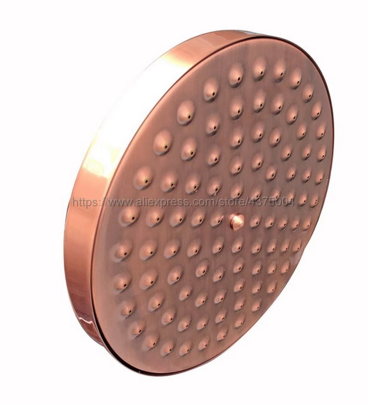 7 7 inch round rainfall shower head rainfall bathroom top sprayer antique red copper rain showerhead nsh032 free global shipping