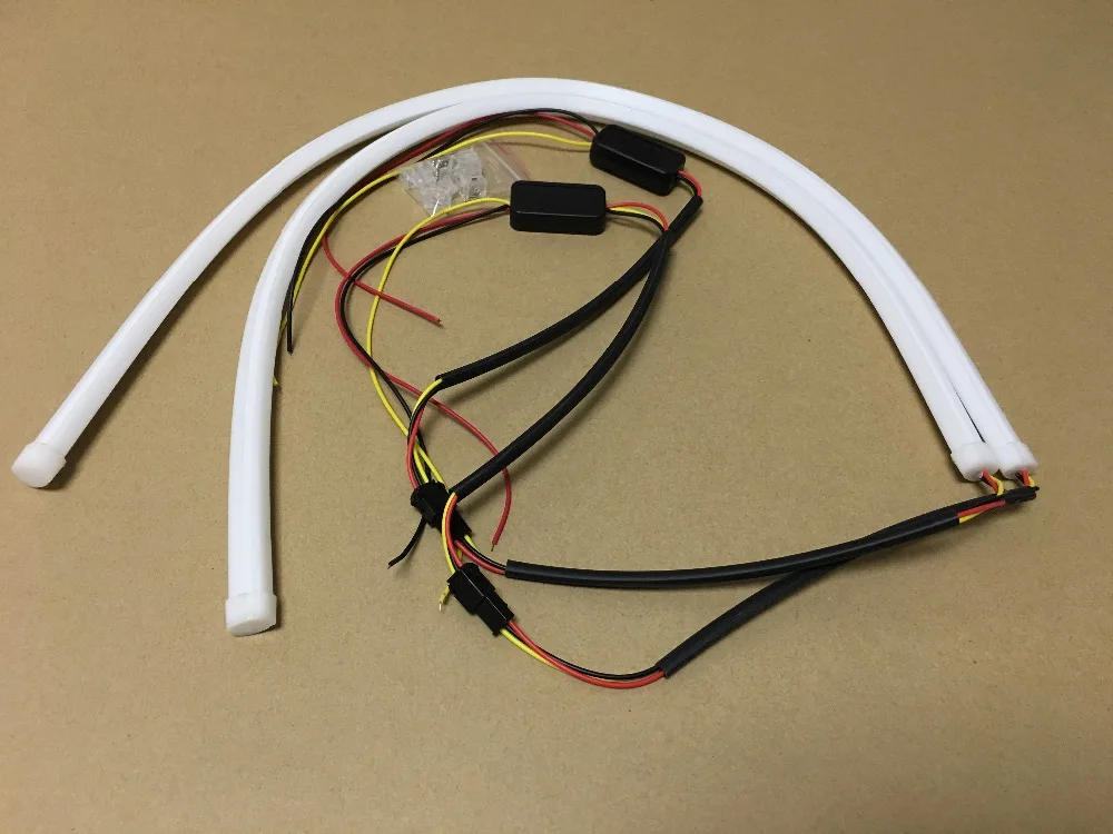 2 шт./лот Заводская цена высокая яркость гибкие ДХО светодиодные дневные ходовые