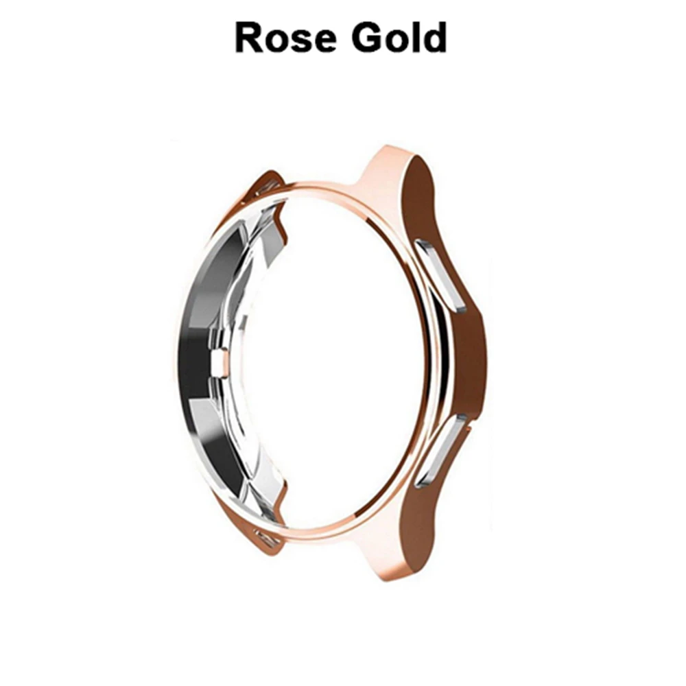 rose gold Модный силиконовый чехол для часов из ТПУ, мягкий чехол-держатель для часов samsung gear S3 Galaxy Watch 46 мм 42 мм, защитная пленка - Цвет: rose gold