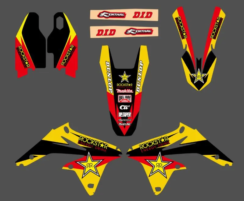 Наклейки для Suzuki RMZ450 RMZ 450 0121 Star NEW TEAM наклейки графика 2008 2009 2010 2011 2012|team decals|decal