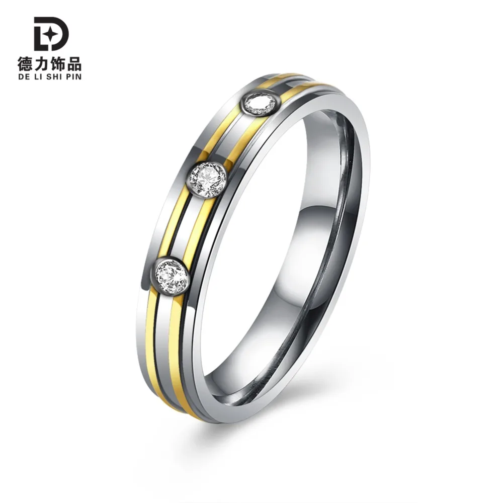 Derly Горячие Продажи Пары Кольцо для Женщин и Мужчин Золото Цвет Женщины