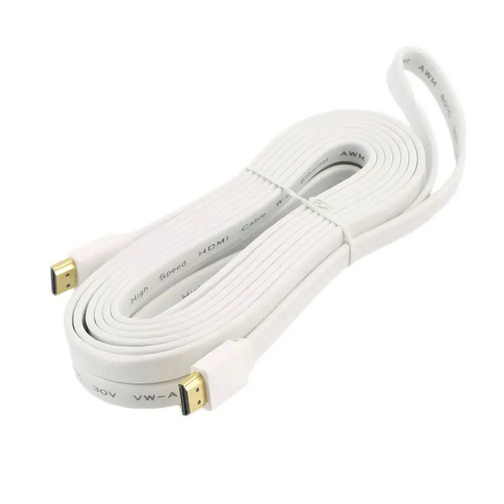 Профессиональный 1,5 м/3 м/5 м кабель HDMI позолоченный штекер 1080P 3D для hdtv-компьютер Android ТВ плоский кабель HDM Одежда высшего качества