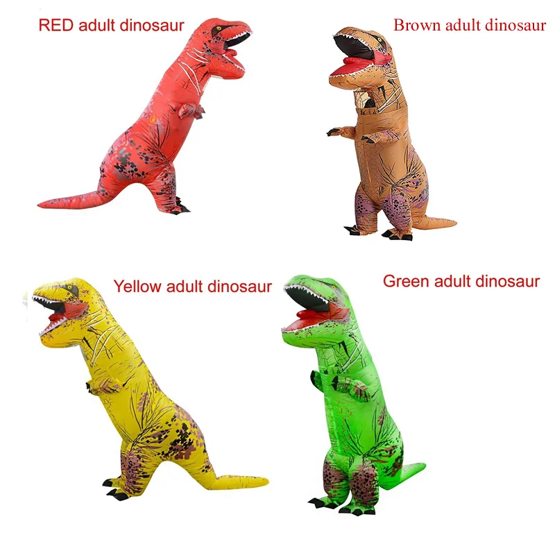 Костюм взрослого динозавра T-REX Jurassic World Park, увеличивающийся, для косплея и нарядной вечеринки.