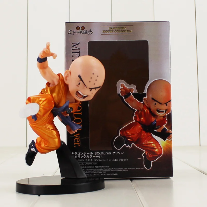 Krillin With Box Dragon Ball Scultures большой новые стили Bulma Гоку детства крилин куририн гладить Цвет Супер Saiyan 3 Статуэтка Сон Гоку игрушка куклы - Цвет: Krillin With Box