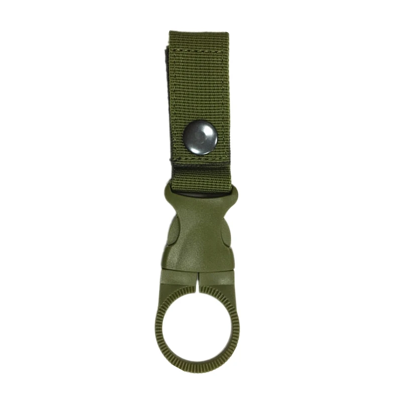 Army Green Прикрепить лямки Открытый Quickdraw рюкзак с карабином вешалка крюк лагерь Поход бутылка для воды клип повесить застежка пряжка Держатель Инструмент - Цвет: Army Green